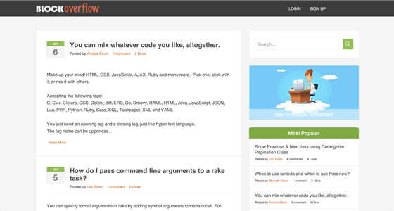 Block Overflow Application
